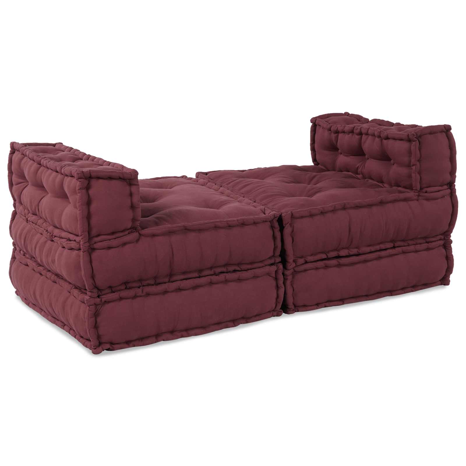 Unità di Divano Modulare 4 pcs Bordeaux Tessuto | homemem39