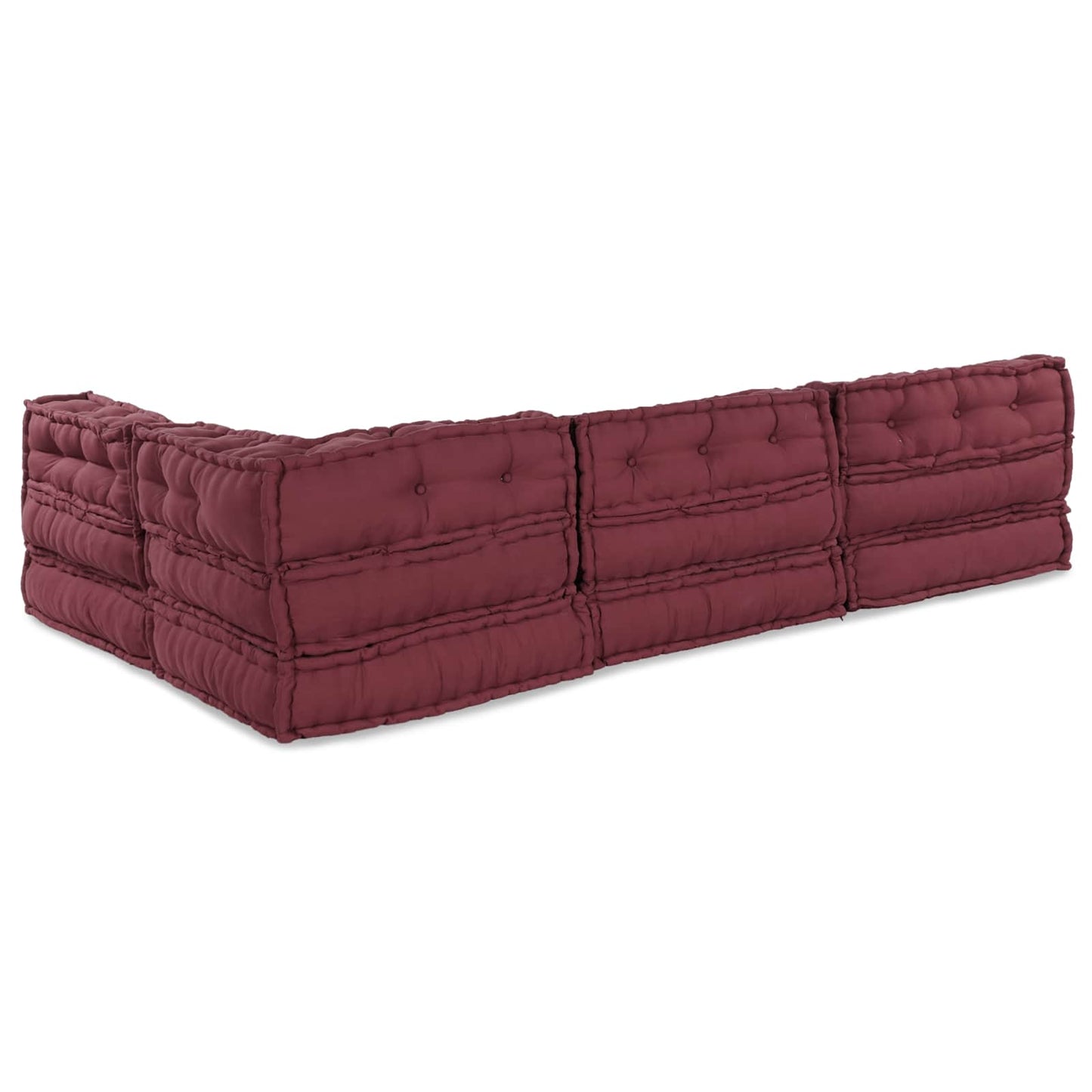Unità di Divano Modulare 4 pcs Bordeaux Tessuto | homemem39