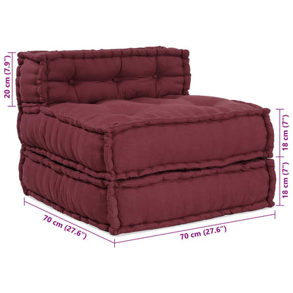 Unità di Divano Modulare 4 pcs Bordeaux Tessuto