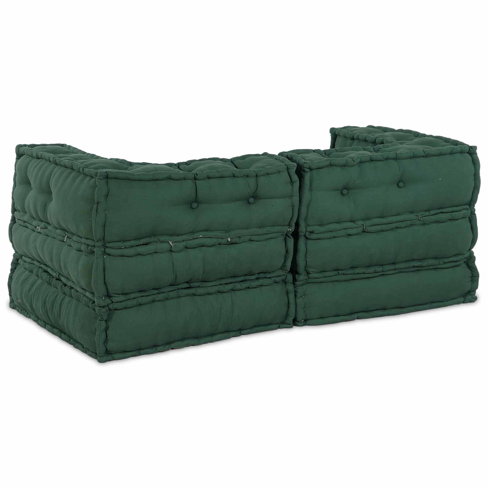 Unità di Divano Modulare 2 pcs Verde 140 x 70 x 56 cm Tessuto | homemem39