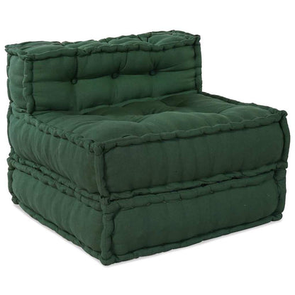 Unità di Divano Modulare 3 pcs Verde Tessuto