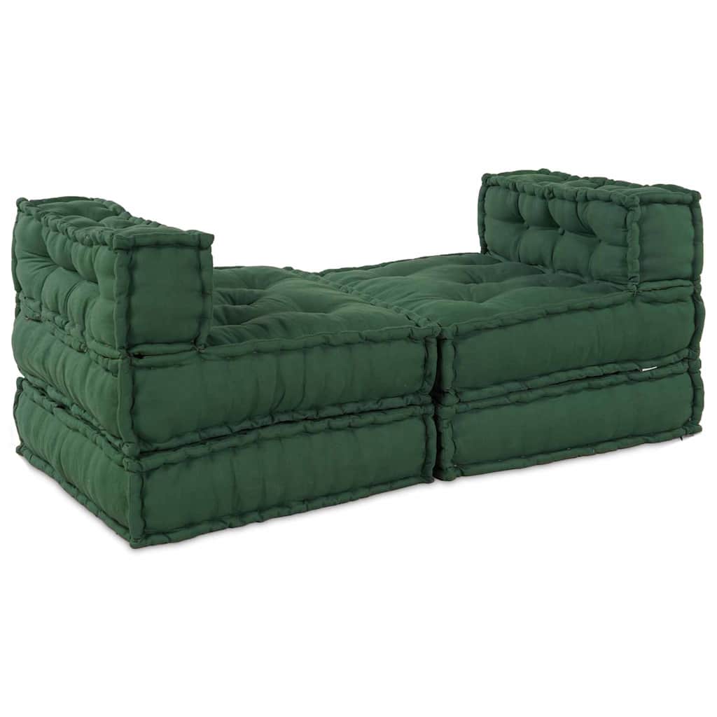 Unità di Divano Modulare 4 pcs Verde Tessuto | homemem39