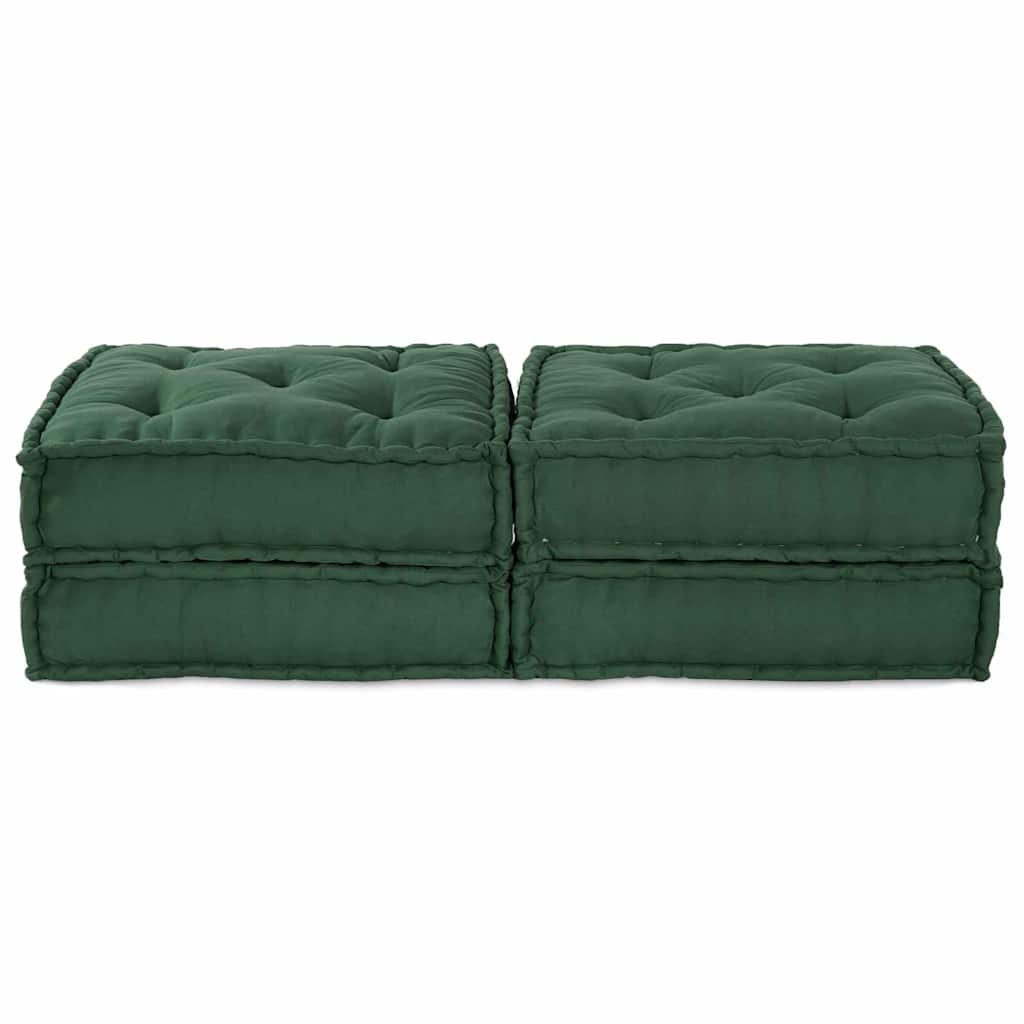 Unità di Divano Modulare 2 pcs Verde 140 x 70 x 36 cm Tessuto | homemem39