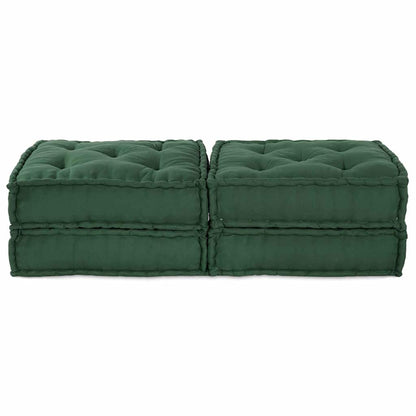 Unità di Divano Modulare 2 pcs Verde 140 x 70 x 36 cm Tessuto | homemem39