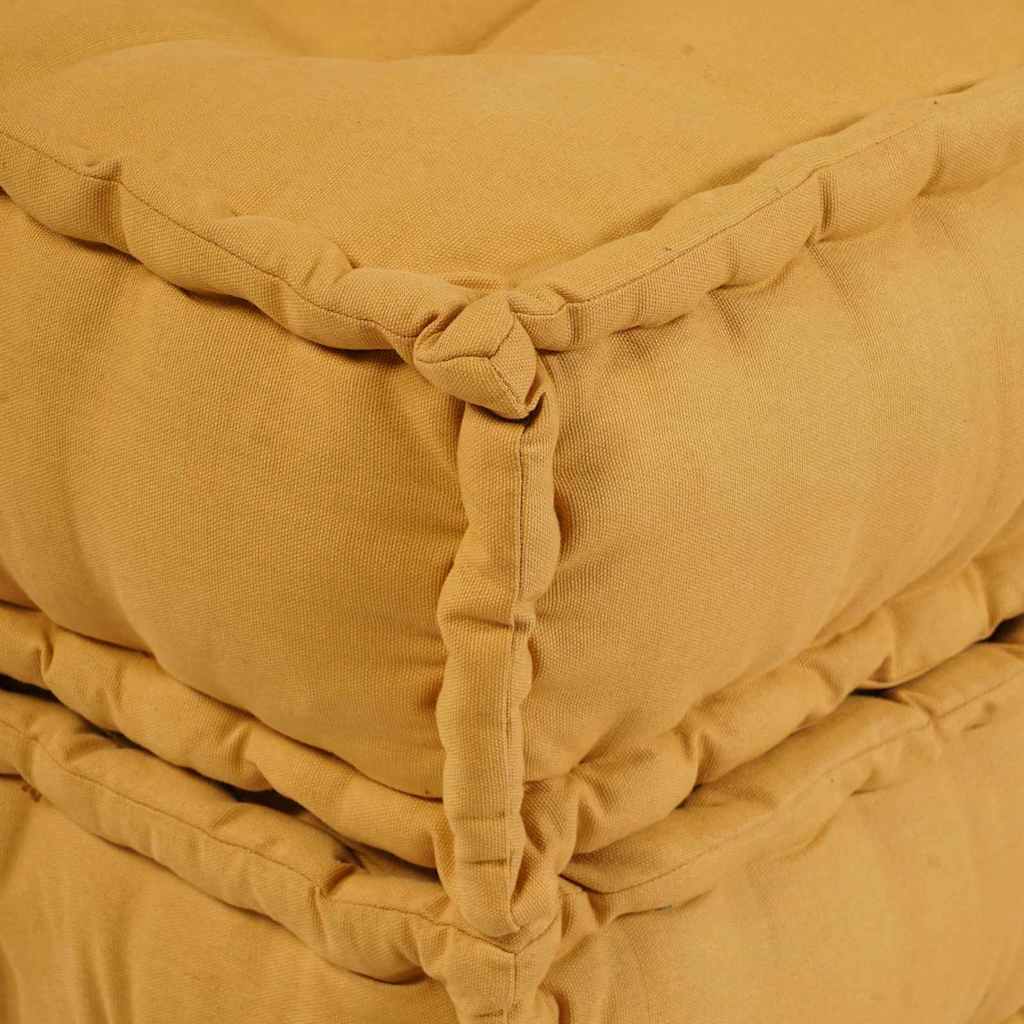 Unità di Divano Modulare 2 pcs Giallo 140 x 70 x 56 cm Tessuto | homemem39
