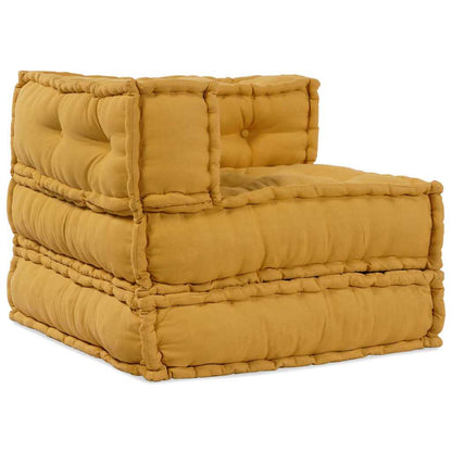 Unità di Divano Modulare 2 pcs Giallo 140 x 70 x 56 cm Tessuto | homemem39