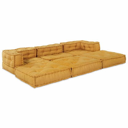 Unità di Divano Modulare 3 pcs Giallo Tessuto | homemem39