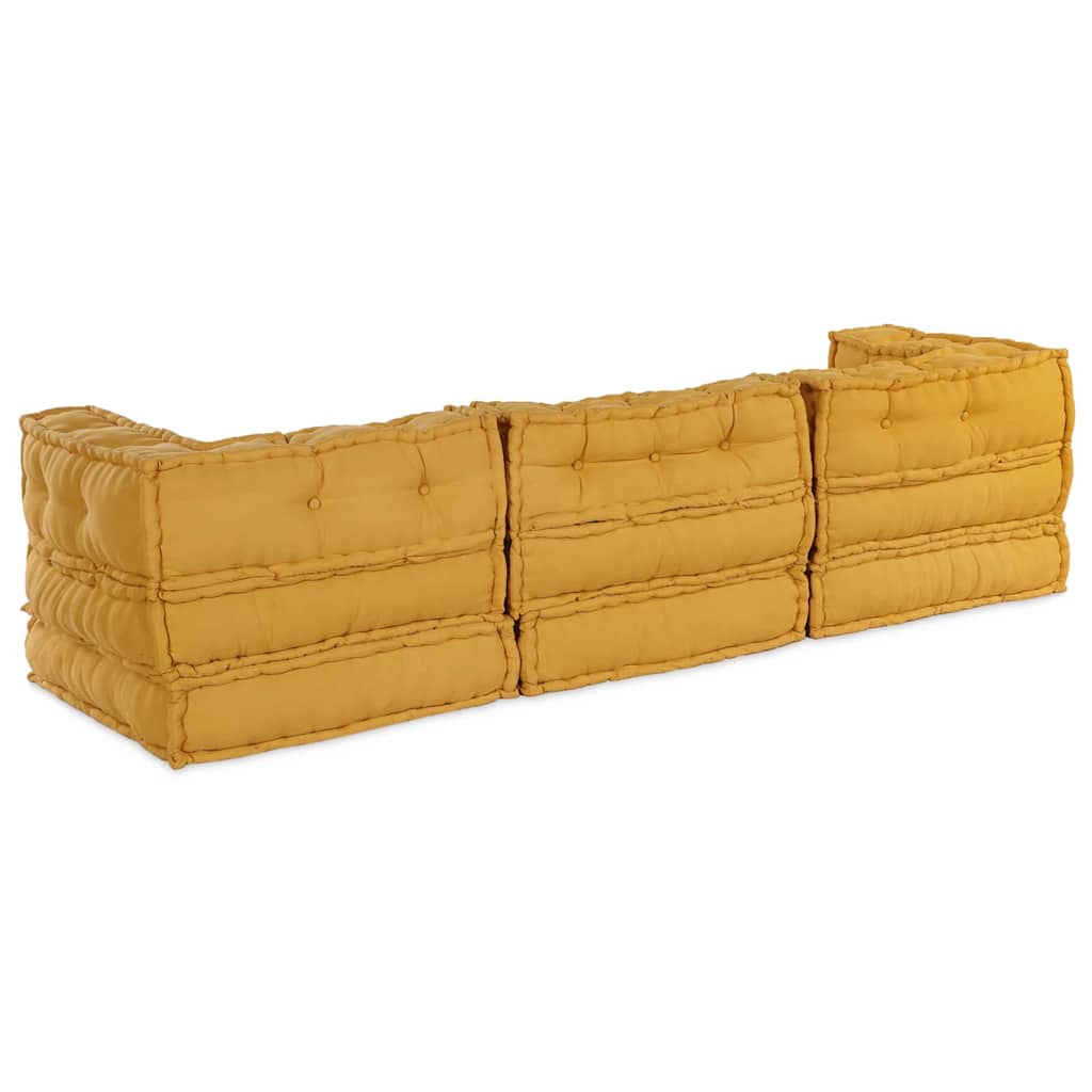 Unità di Divano Modulare 3 pcs Giallo Tessuto | homemem39