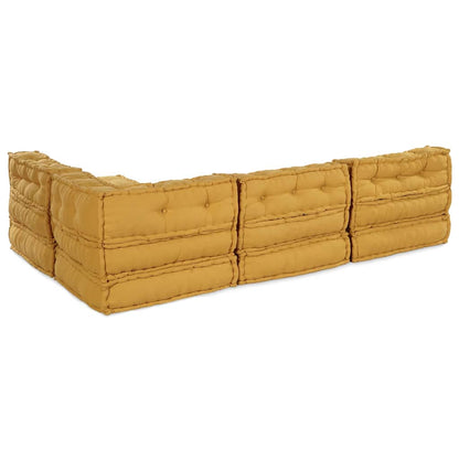 Unità di Divano Modulare 4 pcs Giallo Tessuto | homemem39