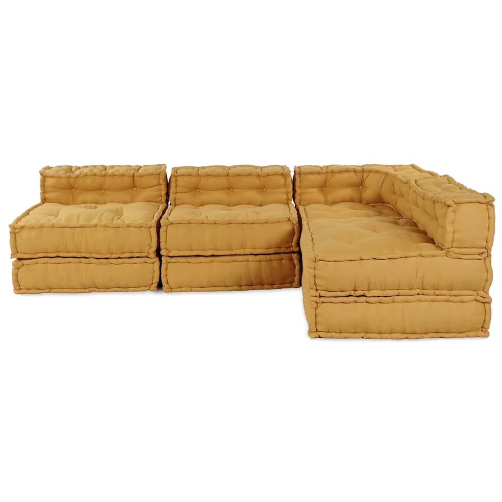 Unità di Divano Modulare 4 pcs Giallo Tessuto | homemem39