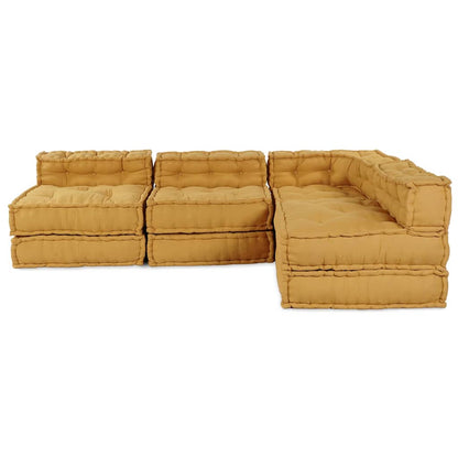 Unità di Divano Modulare 4 pcs Giallo Tessuto | homemem39