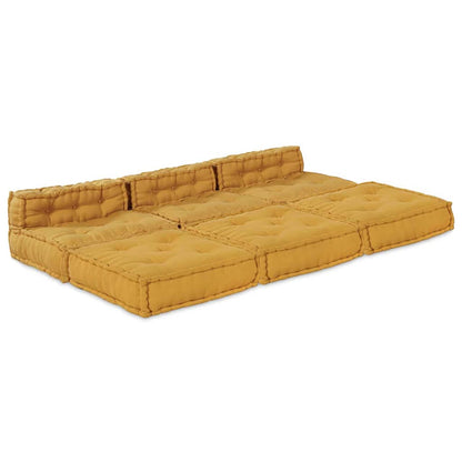 Unità di Divano Modulare 4 pcs Giallo Tessuto | homemem39