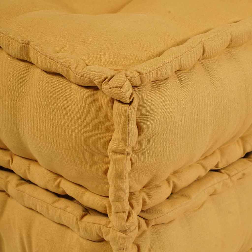 Unità di Divano Modulare 2 pcs Giallo 140 x 70 x 36 cm Tessuto | homemem39