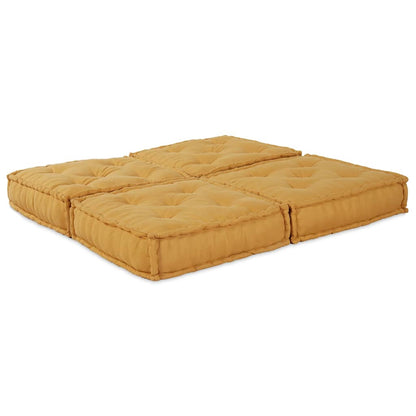 Unità di Divano Modulare 2 pcs Giallo 140 x 70 x 36 cm Tessuto