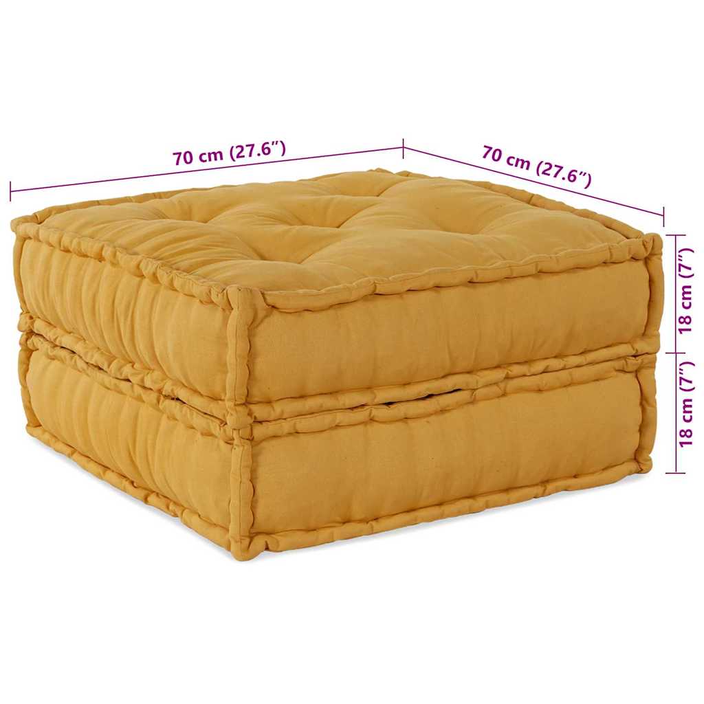 Unità di Divano Modulare 2 pcs Giallo 140 x 70 x 36 cm Tessuto | homemem39