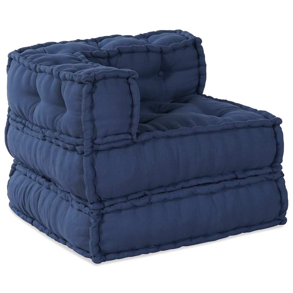 Unità di Divano Modulare 3 pcs Indaco Tessuto | homemem39