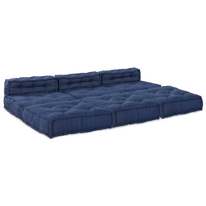 Unità di Divano Modulare 4 pcs Indaco Tessuto | homemem39