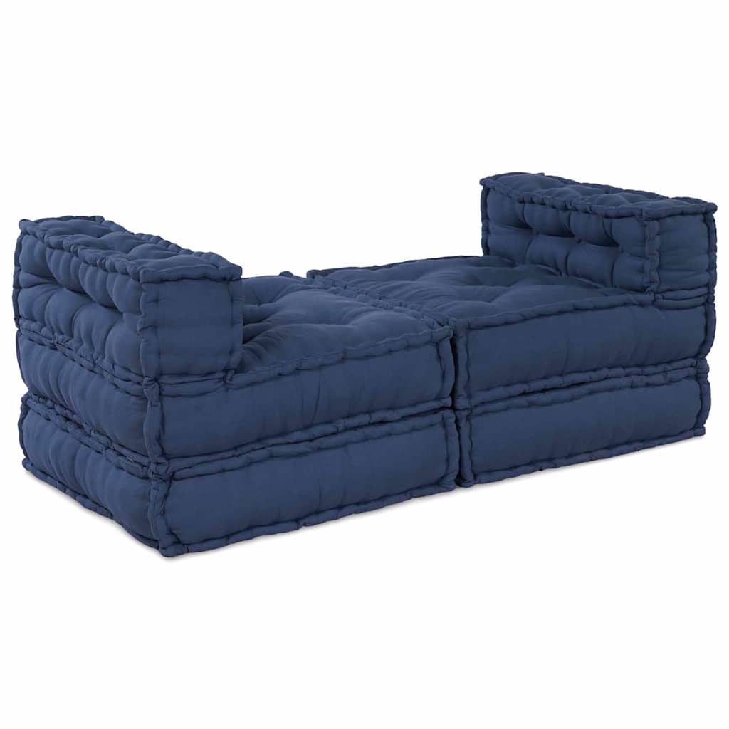 Unità di Divano Modulare 4 pcs Indaco Tessuto | homemem39