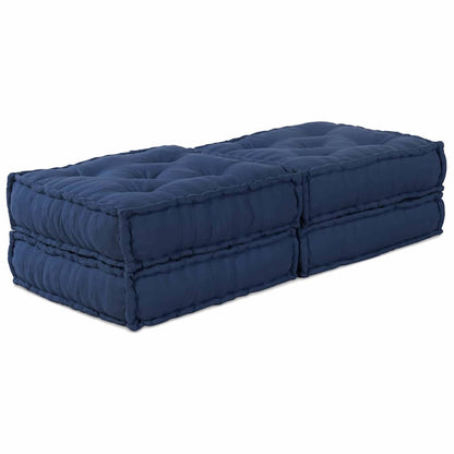 Unità di Divano Modulare 2 pcs Indaco 140 x 70 x 36 cm Tessuto | homemem39