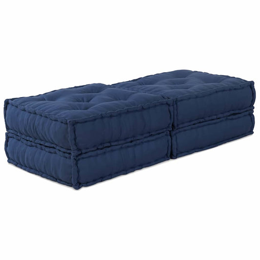 Unità di Divano Modulare 2 pcs Indaco 140 x 70 x 36 cm Tessuto | homemem39