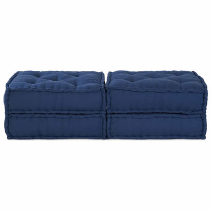 Unità di Divano Modulare 2 pcs Indaco 140 x 70 x 36 cm Tessuto | homemem39