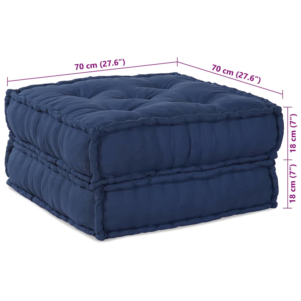 Unità di Divano Modulare 2 pcs Indaco 140 x 70 x 36 cm Tessuto | homemem39