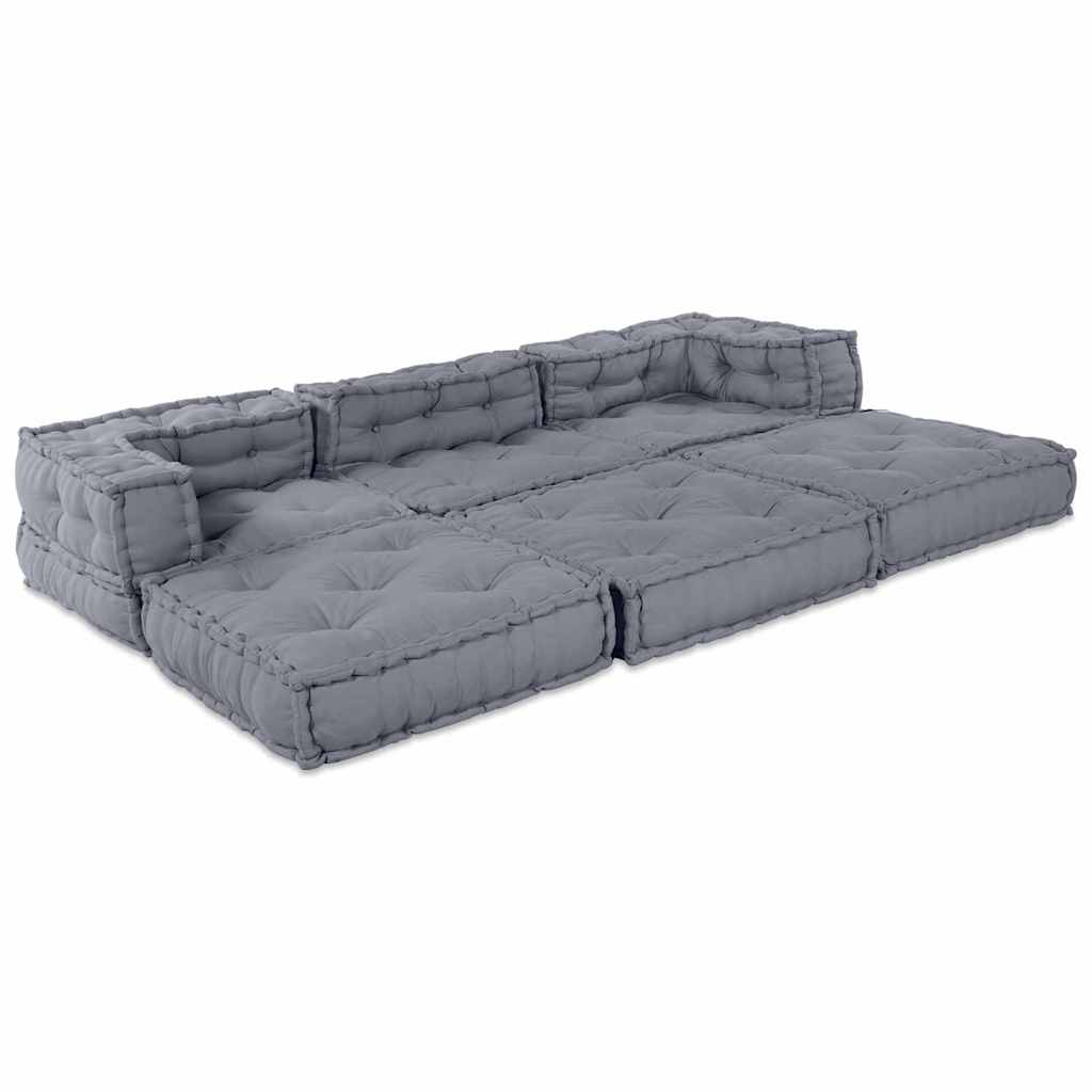 Unità di Divano Modulare 3 pcs Grigio Tessuto | homemem39