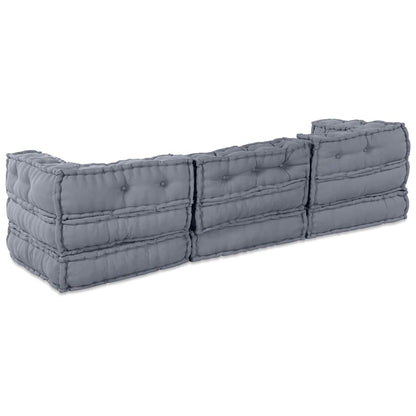 Unità di Divano Modulare 3 pcs Grigio Tessuto | homemem39