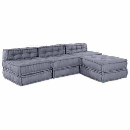 Unità di Divano Modulare 4 pcs Grigio Tessuto | homemem39