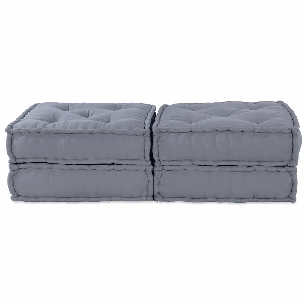 Unità di Divano Modulare 2 pcs Grigio 140 x 70 x 36 cm Tessuto | homemem39