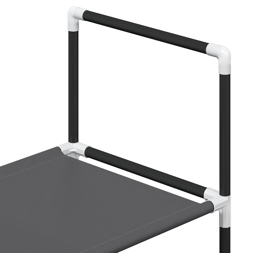 Scarpiera 4 Ripiani Nera 44x28x77 cm in Tessuto Non Tessuto - homemem39