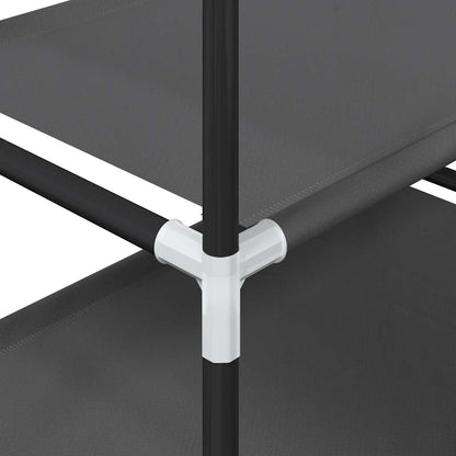 Scarpiera 4 Ripiani Nera 44x28x77 cm in Tessuto Non Tessuto - homemem39