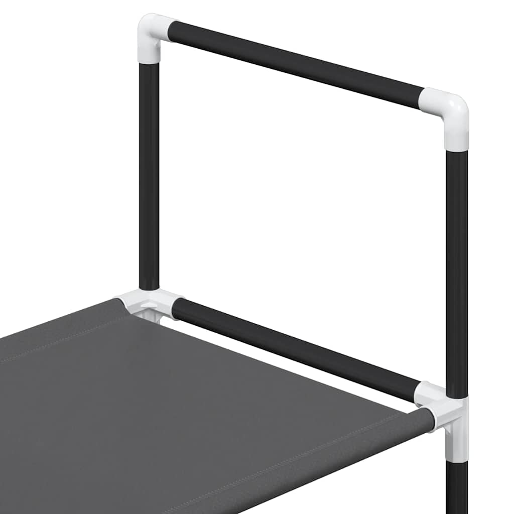 Scarpiera 5 Ripiani Nera 44x28x94 cm in Tessuto Non Tessuto - homemem39