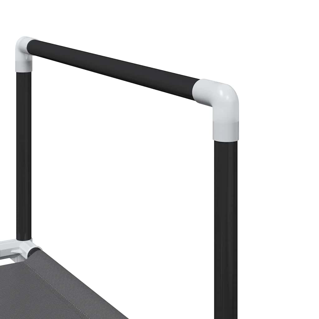 Scarpiera 10 Ripiani Nera 44x28x180 cm in Tessuto Non Tessuto - homemem39