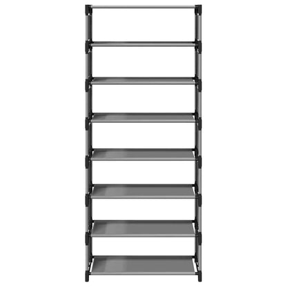 Scarpiera 8 Ripiani Grigia 54x28x124 cm in Tessuto Non Tessuto - homemem39