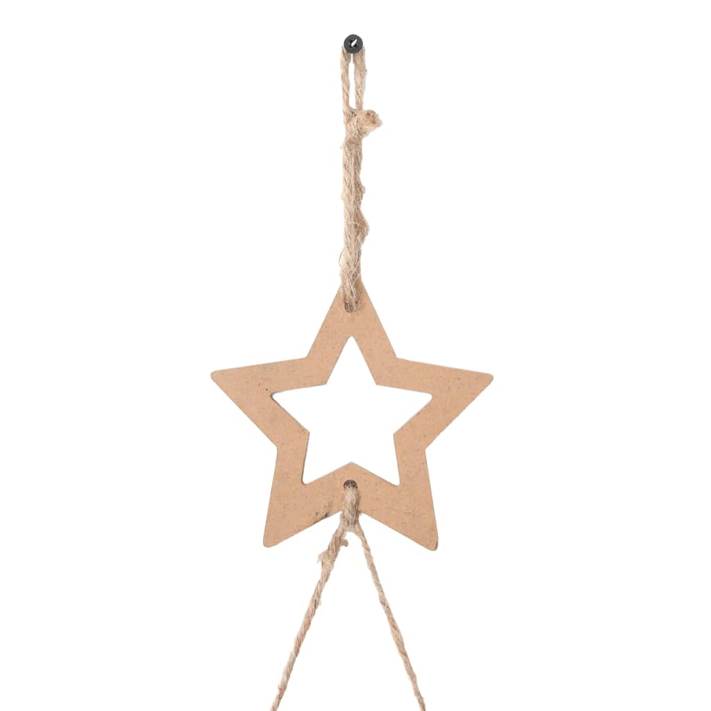 Alberi di Natale sospesi con stelle in alto 2 pz 42x90 cm Ramo naturale