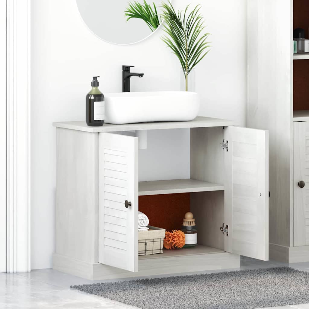 Armadio sottolavello con porta VIGO Bianco e Bianco Antico | homemem39