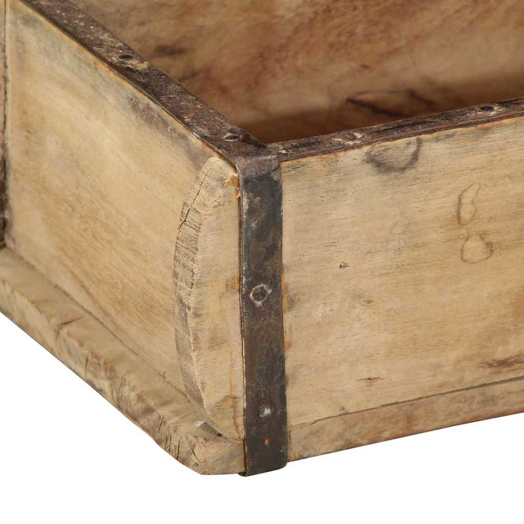 Vassoio 4 pz Marrone 30 x 15 x 9 cm Legno Recuperato Massello | homemem39