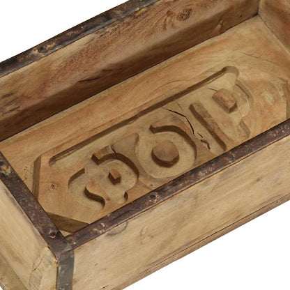 Vassoio 4 pz Marrone 30 x 15 x 9 cm Legno Recuperato Massello | homemem39
