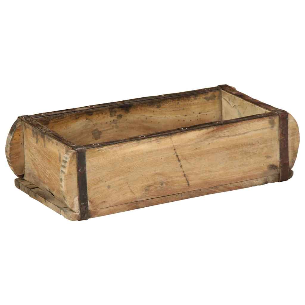 Vassoio 4 pz Marrone 30 x 15 x 9 cm Legno Recuperato Massello