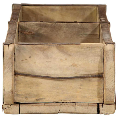 Vassoio 4 pcs Marrone 57 x 15 x 9 cm Legno Recuperato Massello | homemem39