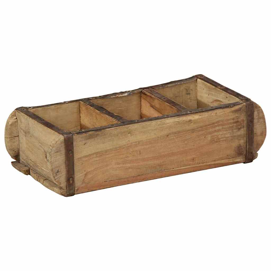 Vassoio 4 pcs Marrone 30 x 14 x 9 cm Legno Recuperato Massello | homemem39
