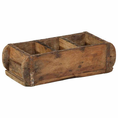 Vassoio 4 pcs Marrone 30 x 14 x 9 cm Legno Recuperato Massello | homemem39