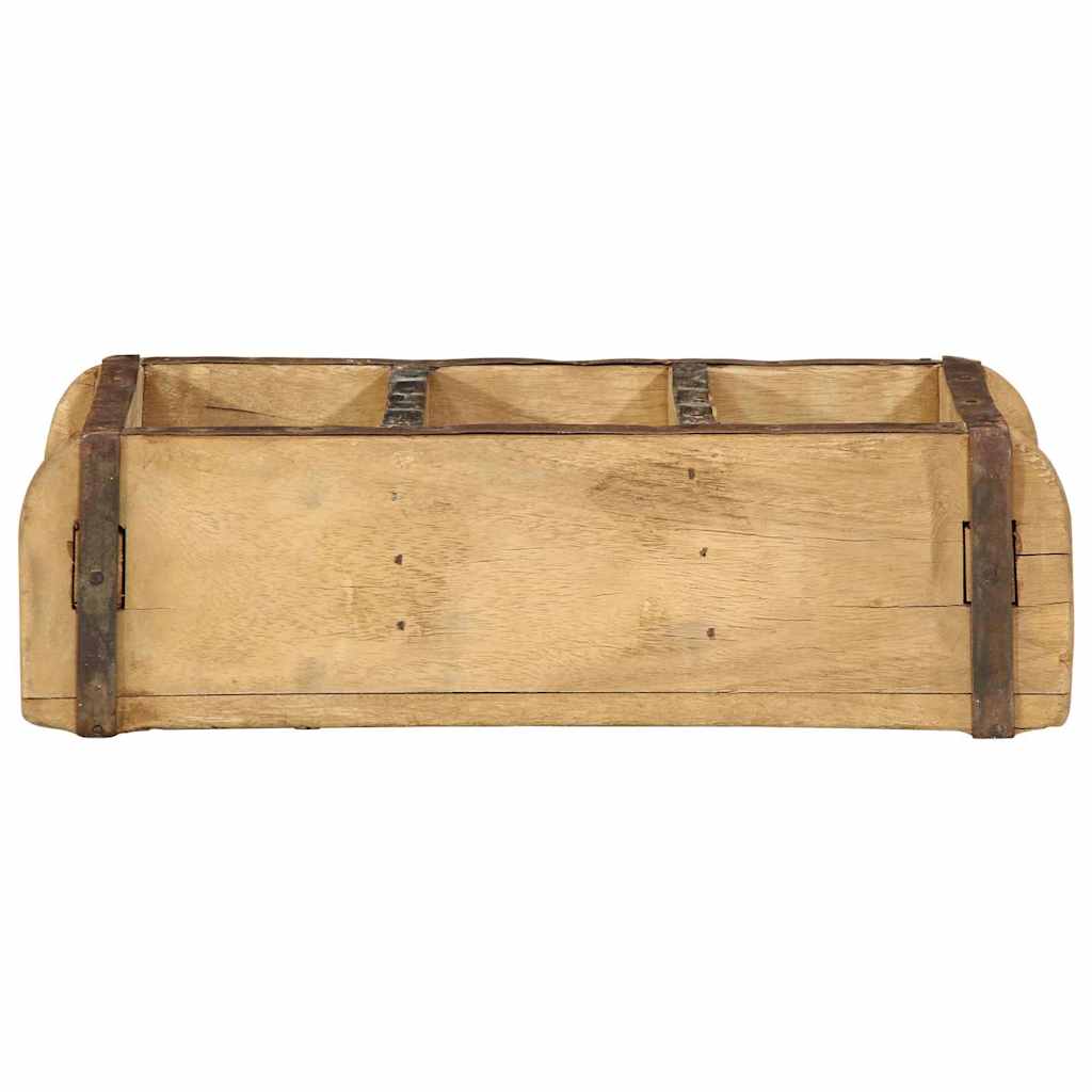 Vassoio 4 pcs Marrone 30 x 14 x 9 cm Legno Recuperato Massello | homemem39