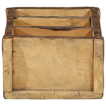 Vassoio 4 pcs Marrone 30 x 14 x 9 cm Legno Recuperato Massello | homemem39