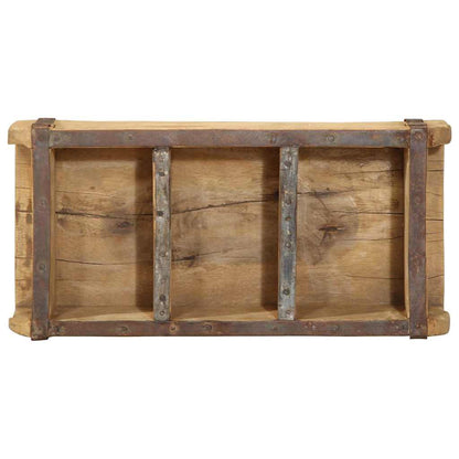 Vassoio 4 pcs Marrone 30 x 14 x 9 cm Legno Recuperato Massello | homemem39