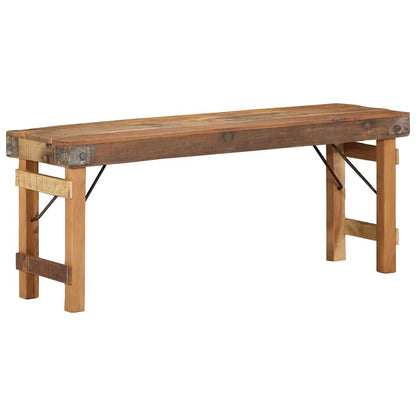 panchina Naturale 110 x 35 x 46 cm Legno Vecchio Recuperato
