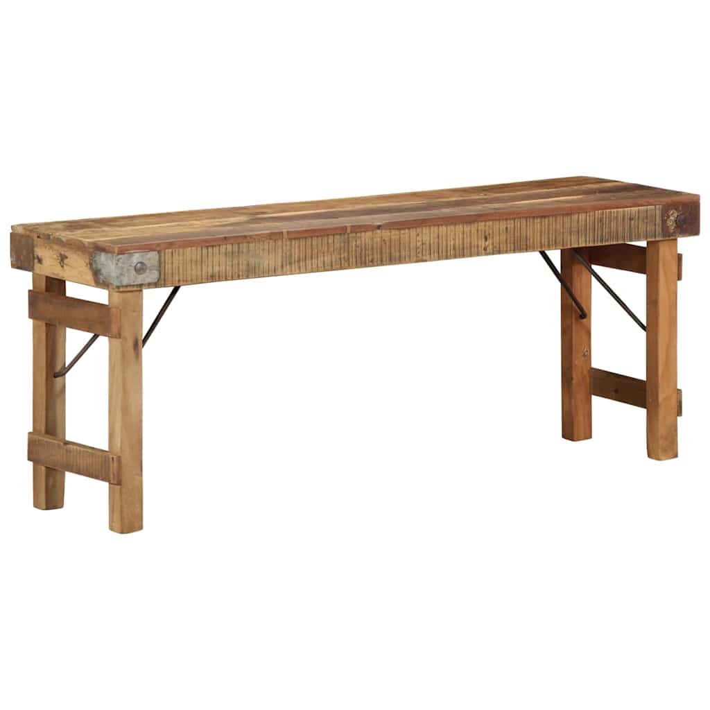 panchina Naturale 110 x 35 x 46 cm Legno Vecchio Recuperato