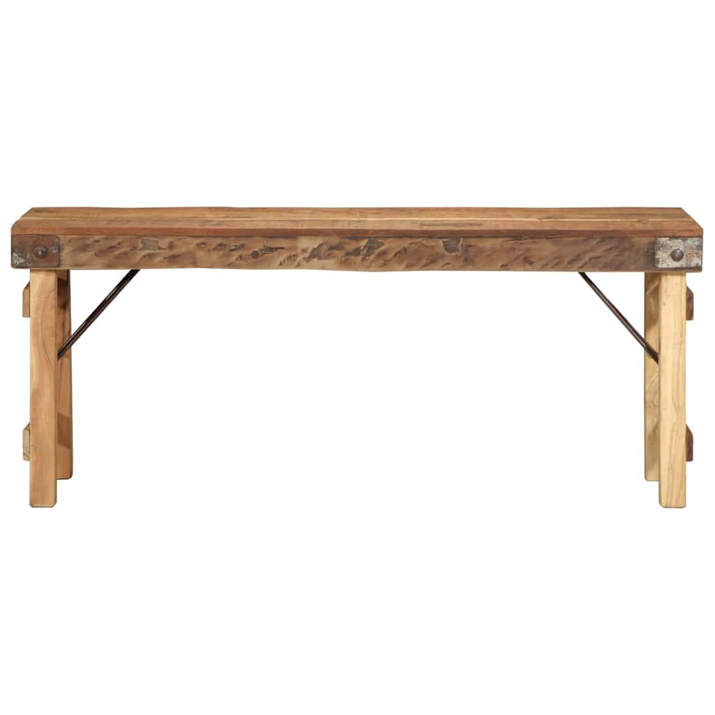 panchina Naturale 110 x 35 x 46 cm Legno Vecchio Recuperato