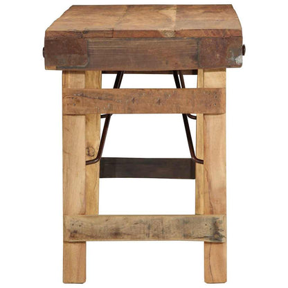 panchina Naturale 110 x 35 x 46 cm Legno Vecchio Recuperato